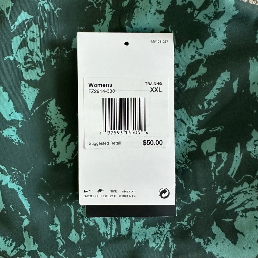 Nike One Strappy Back Medium Support Lightly‎ Lined Printed Sports Bra XXL